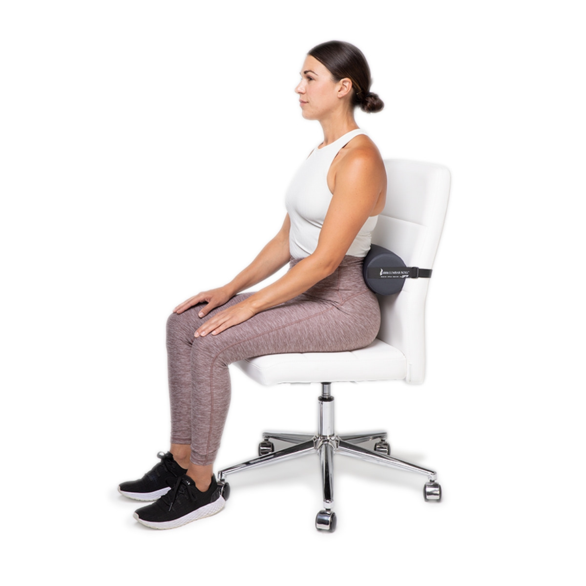 The Original McKenzie Lumbar Roll Memory Cotton Waist Back Pillow Support  for Office Chairs and Car Seats
